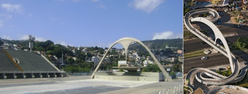 Sambodrone et passerelle Rocinha Rio